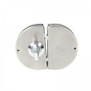 GDL001 201 Oțel inoxidabil Comercial Durabil Metal Metal Grom Sticlă Blocare de securitate anti-furt, Blocare cu balamală dublă cu balamale fără margini Blocă glisantă