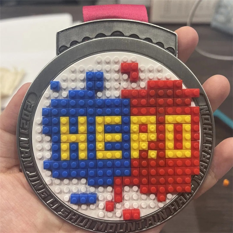 Medalia de maraton Medalie de cursă personalizată Distracție Medalii LEGO Medalii sportive