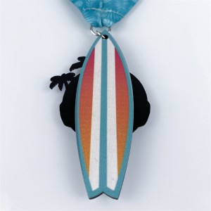 Premii Medalie din lemn din metal din lemn pentru vacanța de vară alergând