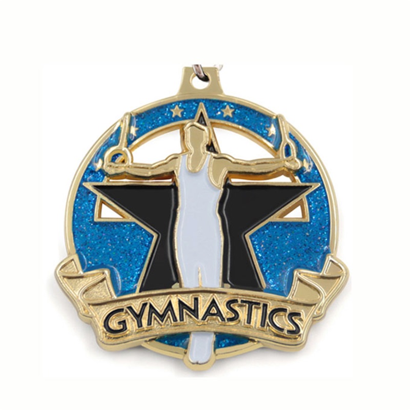 Color 3D Medalii de emailuri Medalii de gimnastică Medalii Holder Medalii