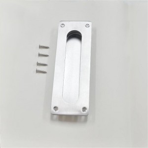 7,09 inci încastrate cu degetul încastrat trage pentru ușa dulapului ușii de buzunar, mânerul glisant al ușii hambarului, oțel inoxidabil periat ușa dreptunghiulară trage feronerie