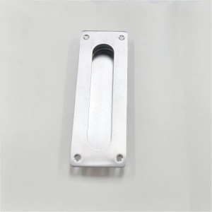 7,09 inci încastrate cu degetul încastrat trage pentru ușa dulapului ușii de buzunar, mânerul glisant al ușii hambarului, oțel inoxidabil periat ușa dreptunghiulară trage feronerie