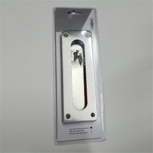 7,09 inci încastrate cu degetul încastrat trage pentru ușa dulapului ușii de buzunar, mânerul glisant al ușii hambarului, oțel inoxidabil periat ușa dreptunghiulară trage feronerie