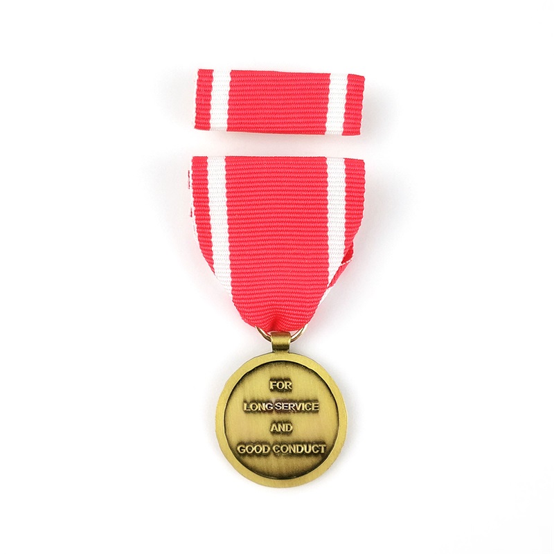Medalion cu pini de smalț dur die died Metal Badge 3D Medaluri de activitate și premii medalii de onoare cu panglică scurtă