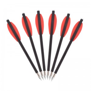 Elongarrow 119612-05 16 cm șuruburi cu arbaletă cu pistol șuruburi de săgeată de carbon cu paletă roșie de 2pc