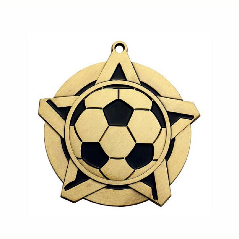 GAG Design Metal 3D Logo Fotbal Fotbal Race Sports Sports Gold Award Medalie Factory Medalie personalizată cu panglică