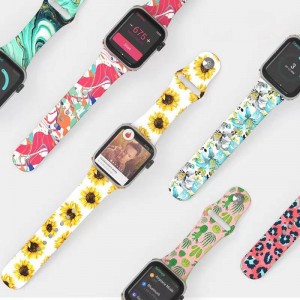 Benzi cu curea de ceas cu silicon din cauciuc moale personalizat pentru cauciuc moale pentru silicon pentru Apple Iwatch