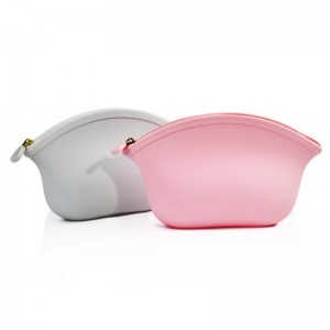 Cumpărături pentru călătorii cu fermoar portabil color portabile doamnelor siliconice geantă de mână cosmetică