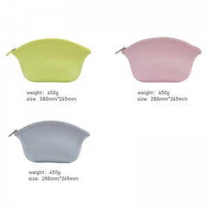 Cumpărături pentru călătorii cu fermoar portabil color portabile doamnelor siliconice geantă de mână cosmetică
