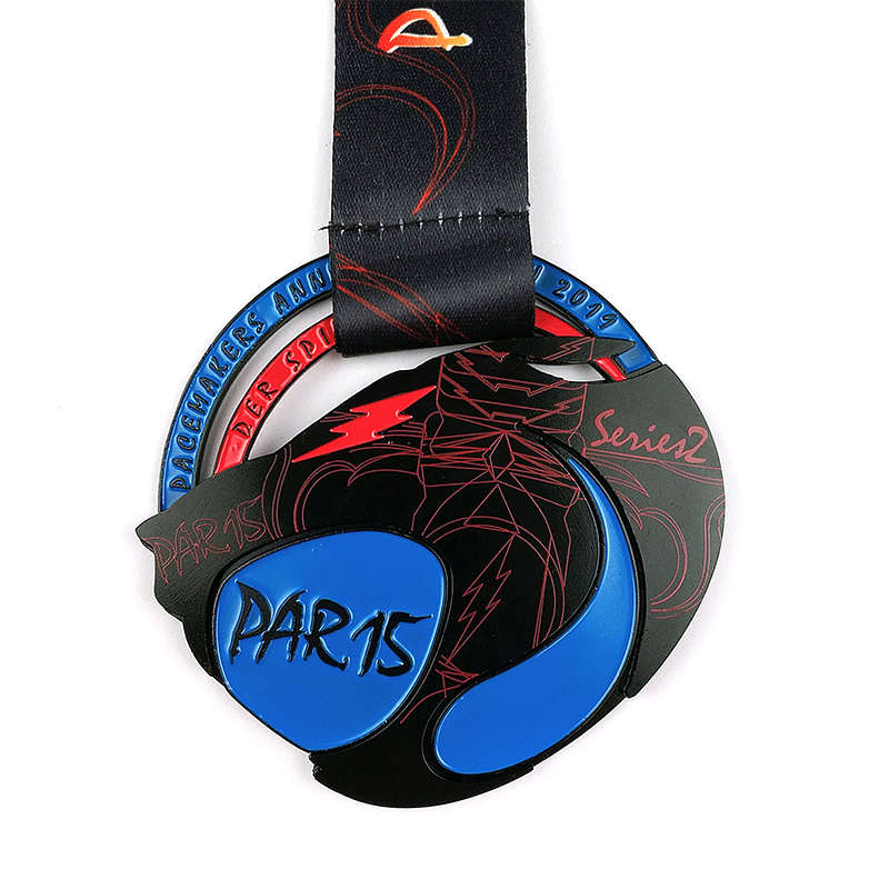 Forma personalizată a metalului Circle Medalii de smalț de design în relief