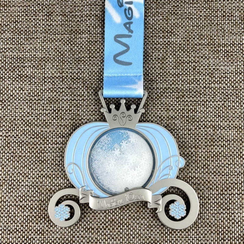 Medalii sportive personalizate Medalii de cursă Medalii de câștigătoare acrilice Medalii de alergare dovleac cu panglică sublimată