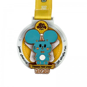 Medalie de turnare a aliajului de zinc medalie de turnare cu medalion cu medalion cu aur 18k