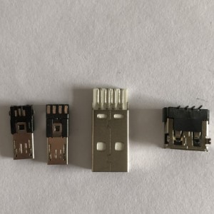 ICKEL-placat USB tip o coadă de coadă 3-in-1 PC Adaptor DIY