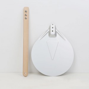 Mâner din lemn 7inch pizza din aluminiu rotire pizza peel turner rotund pizza spatula accesorii pentru cuptor pentru pizza