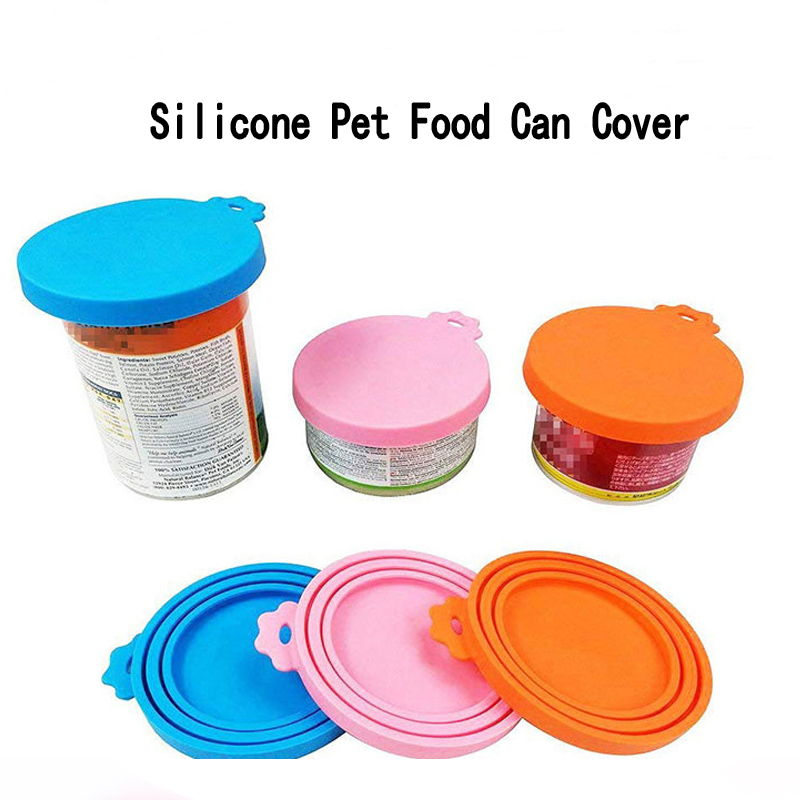 Capacele de borcan pentru alimente din silicon, capace universale de borcan de silicon BPA pentru mâncare pentru câini și pisici, acoperire de conservare a alimentelor pentru animale de companie, un capac de borcan se potrivește cu cea mai mare parte de mâncare standard pentru câini și pisici