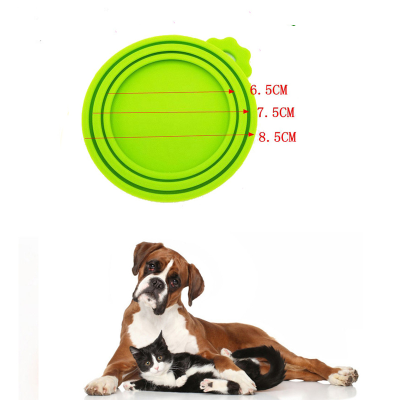 Capacele de borcan pentru alimente din silicon, capace universale de borcan de silicon BPA pentru mâncare pentru câini și pisici, acoperire de conservare a alimentelor pentru animale de companie, un capac de borcan se potrivește cu cea mai mare parte de mâncare standard pentru câini și pisici