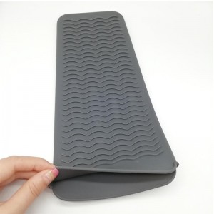 Husa de covorașă din silicon rezistentă, Husa portabilă rezistentă la căldură, covorașul cu un alunecare cu un alunecare pentru fier, îndreptați părul, depozitarea baghetei curling