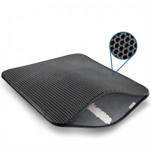 Mat de gunoaie pentru pisici cu dublu strat pentru animale de companie impermeabil