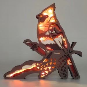 Ornamente de pasăre din lemn 3D