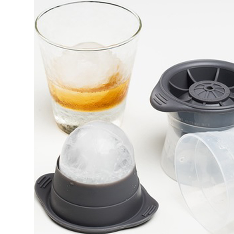 Matri de gheață sferice mari potrivite pentru whisky, cocktail-uri, bea matrițe de gheață, reutilizabile și ușor de curățat, fără BPA