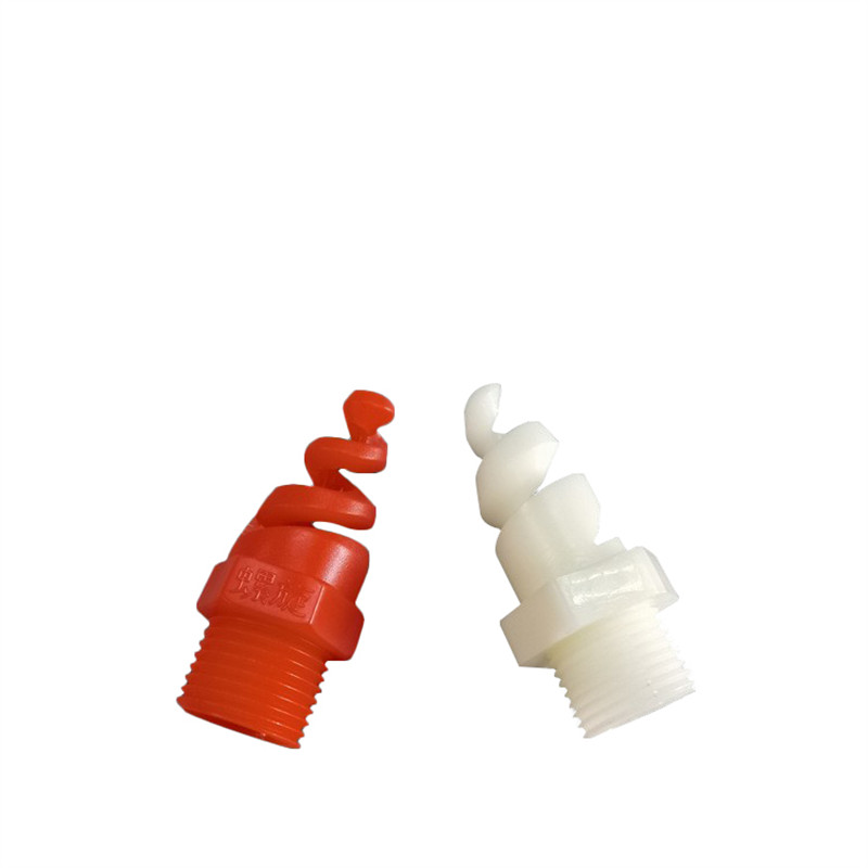 1/4 până la 1 inch plastic alb plastic roșu pp duză de scrubber de gaze de evacuare în spirală