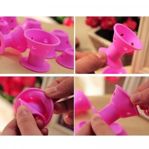 Fără ondulatoare de încălzire la căldură, unelte de curling din siliconie, fără încălzire, fără deteriorare a părului, ușor de curățat