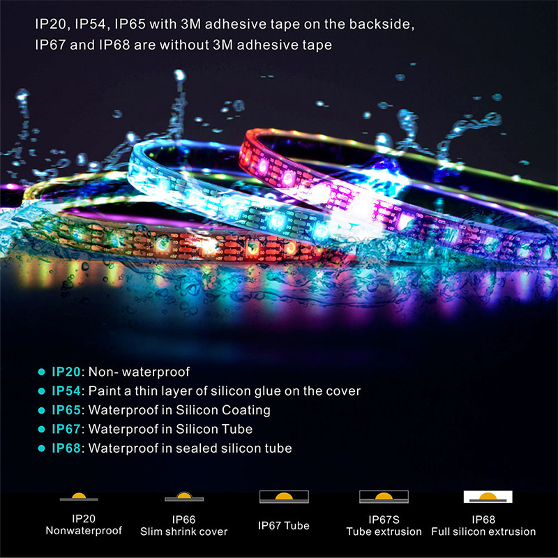 WS2811 30leds/m rgb digital Strip