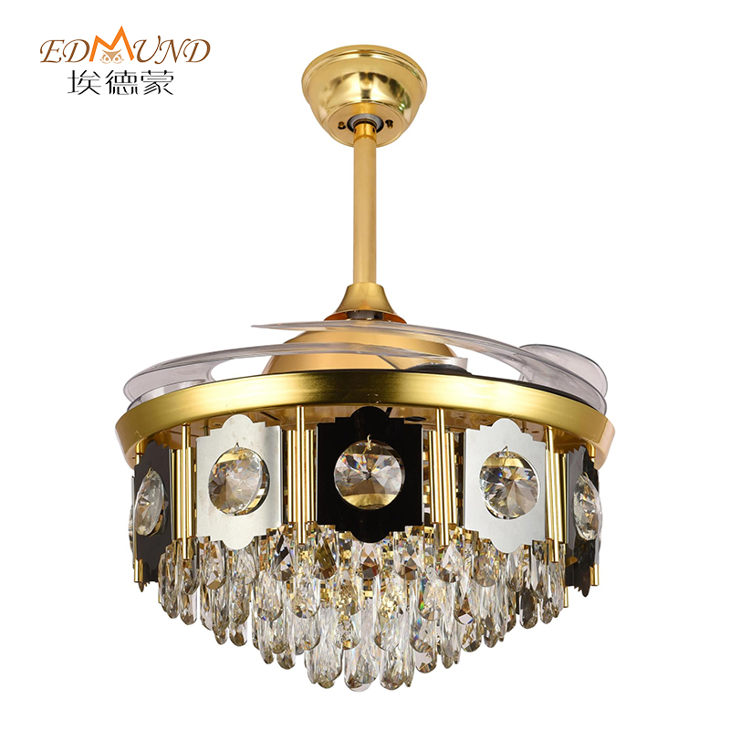 Ventilator de tavan K013 Candelabru cu lumină cu Culoare de 42 inci 3 de la distanță cu candelabrul ventilatorului de cristal de difuzor