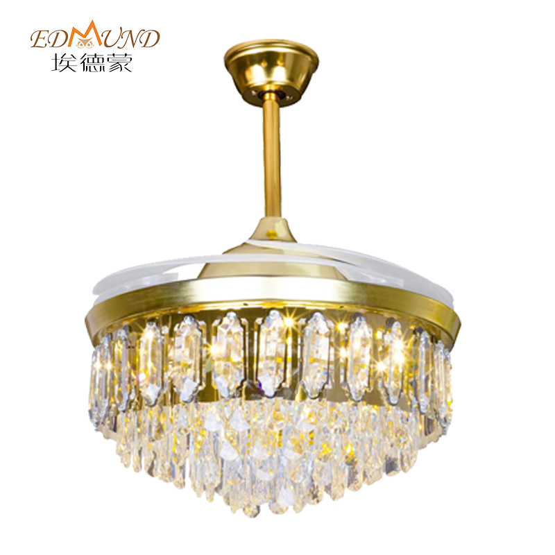 Ventilator de tavan K014 Candelabru cu lumină cu Culoare de 42 inci 3 de la distanță cu candelabrul ventilatorului de cristal de difuzor