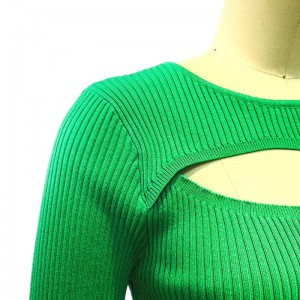 Echipaj de culoare solidă supradimensionat de culoare solid rochie sexy rochie femei îmbrăcăminte fete pulovere cu mânecă lungă tricotată top femei pulovere