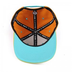 Hiphop Logo Custom Logo Flat Bill Color Block Baby Kids 6 Panoul Coddler Snapback Gorras Hats Blank Hats Snapbacks Cap Cap