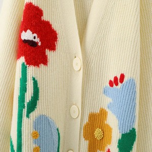 Pulovere pentru femei designer \\\\ Custom de broderi tricotate în v-gât, doamne Jacquard, cardigan, pulover de cardigan pentru femei