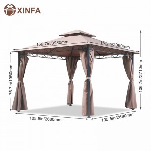 10 \\\\ \'x 13 \\\\\' Block Block Sun Shade Canopy, cort impermeabil cu perdele de copertine pliabile portabile