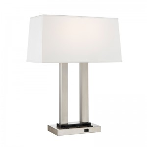 Lampa de masă dublă înnoptieră la camera de oaspeți