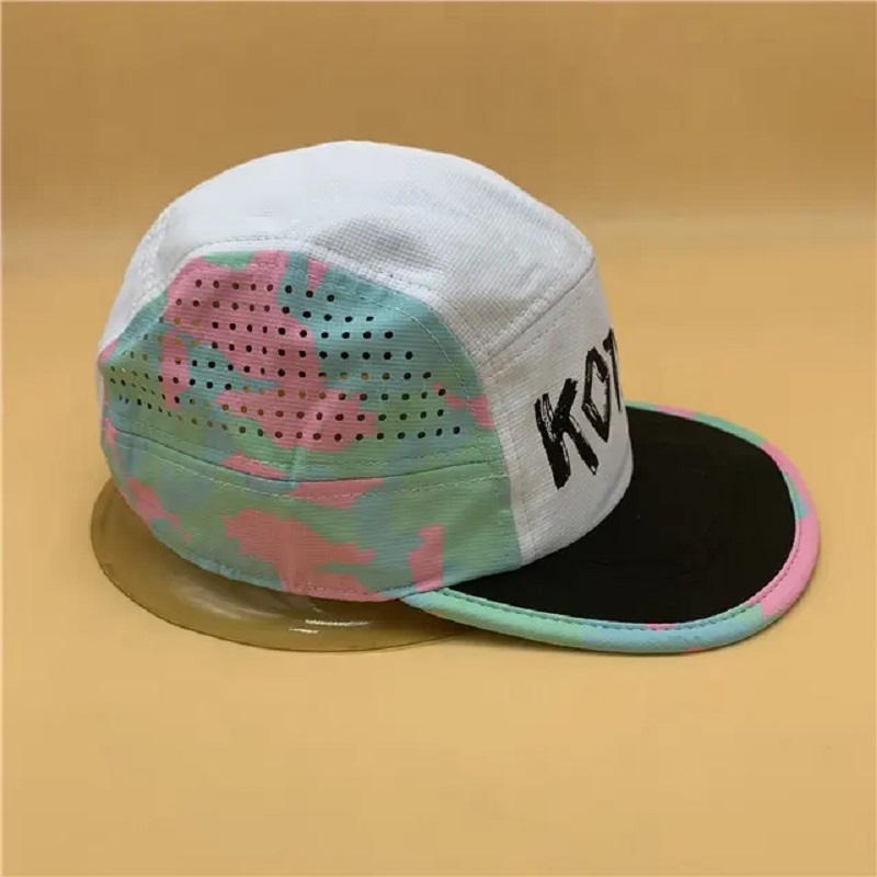 Capac de laser plat laser tăiat cu laser, respirabilnylon rafinat plate de alergare pălărie drifac snapback capac