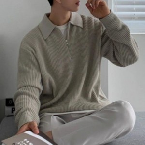 Pullover Jumper\'s Men’s Autumn and Winter S -au îngroșat pe jumătate de țesături pulover cu fermoar