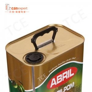 2L3L4L5L Food Grad Dreptuncular Extra Virgin Olive Oil Tin Canitre dreptunghiul de gătit ulei de gătit cositor