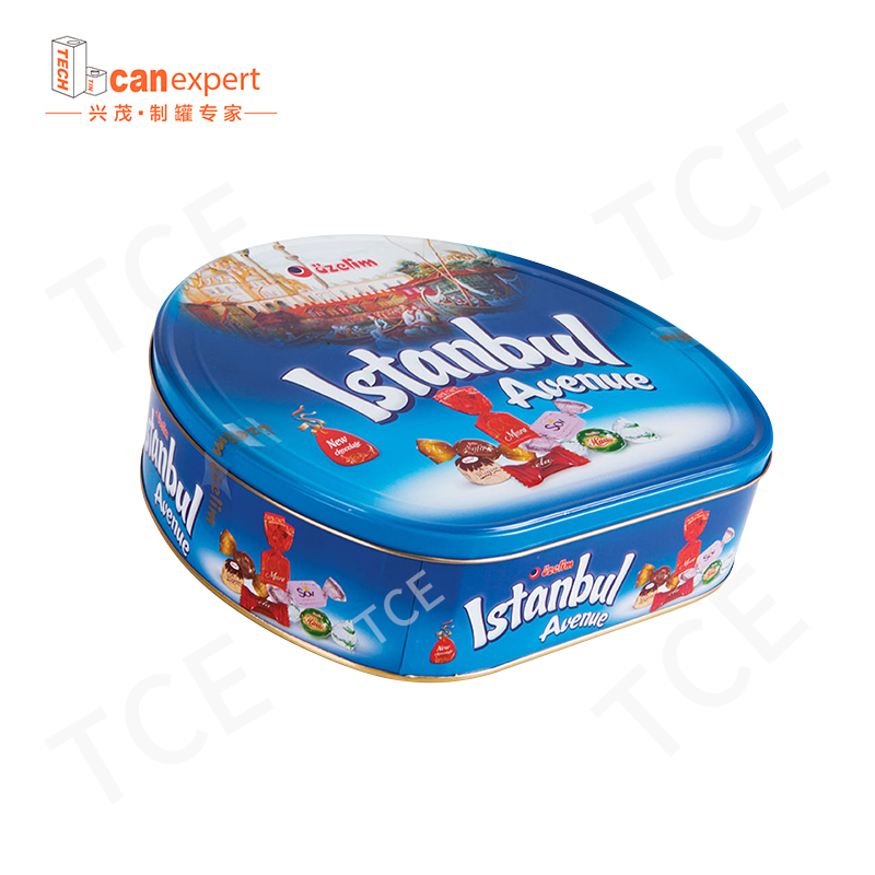 Tin poate promova ambalaje de metal cadou de înaltă calitate Cutie de staniu personalizat de lux HEXAGON HEXAGON DRAGAGON CIRCULAR BISCUP CHOCOLAT