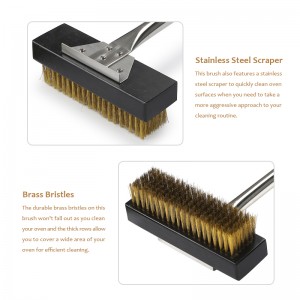 Lungime 53inch Bristle Pizza Pizza Grill Curățarea periei de curățare pentru pizza la cuptor la grătar