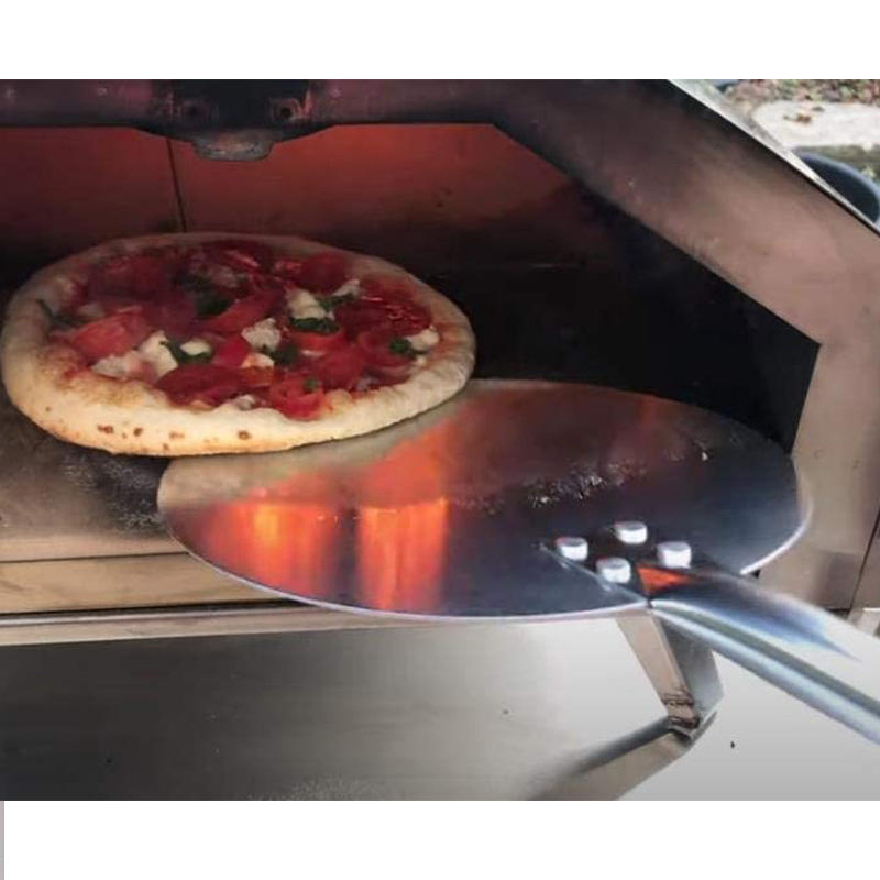 Extra lung lung de 53 inci rotunde din aluminiu pizza de coajă de coajă pentru cuptor de cărămidă cumpără mâner din lemn