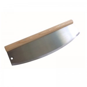 China Factory 304 Pizza din oțel inoxidabil Pizza Pizza Pizza Slicer Pizza cu mâner din lemn