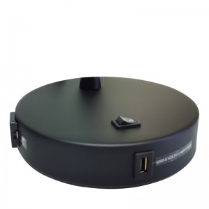 Lumină de birounegru mat cu un comutator de balansoar ON/off, o priză convenabilă și un port de încărcare USB la Hotel Guestroom