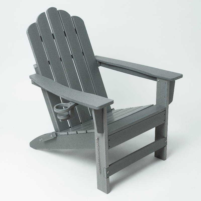 Mobilier exterior Hdpe Adirondack Scaun cu gri