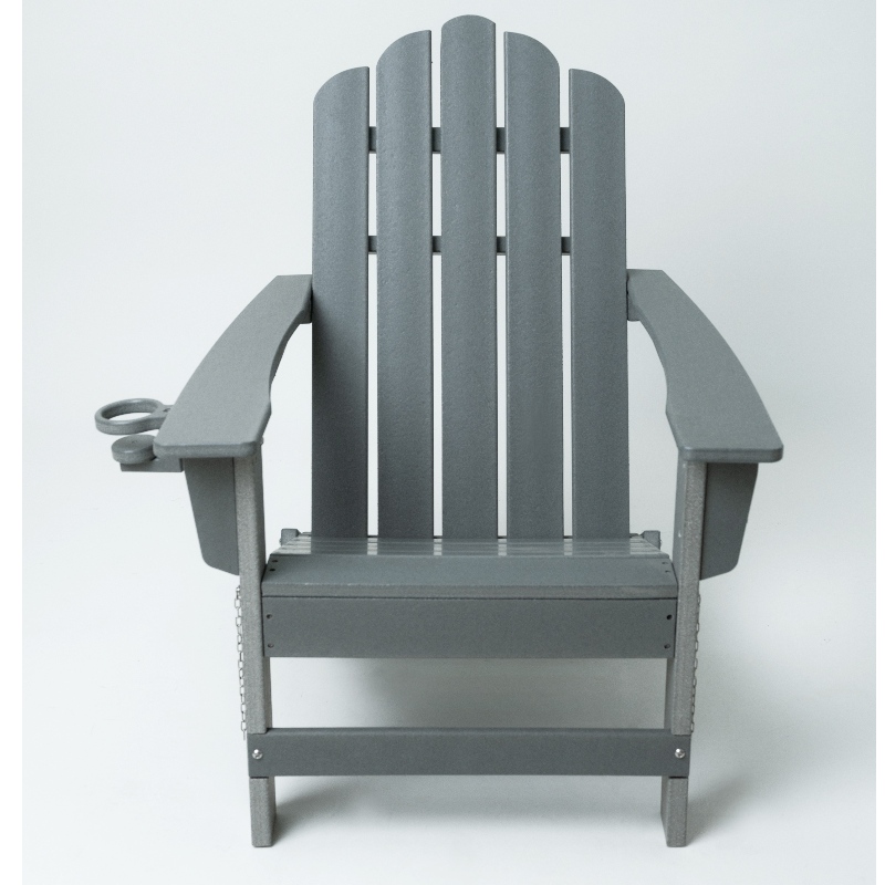 Mobilier exterior Hdpe Adirondack Scaun cu gri