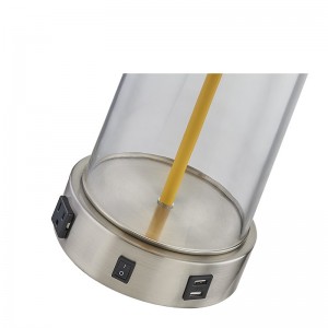 Home2 Hotel Lampa de masă de sticlă cu un comutator de balansoare ON/off, o priză convenabilă și un port de încărcare USB la Hotel Guestroom