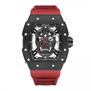 Craniu Baogela Tonneau Watch Top Brand Quartz Ceasuri din oțel inoxidabil ceasuri de apă impermeabil cu curea siliconică curea de mână Rose 4141