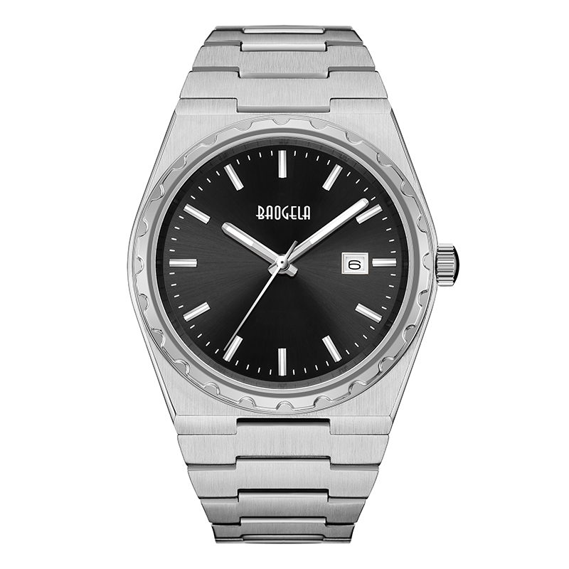 BAOGELA 40mm Brand All Gold Oțel inoxidabil Men \\ Wristwatch Busies