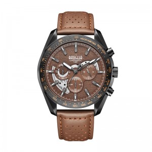 BAOGELA NOU Men de Lux Sport Quartz Cronograf Masculin Calendar Japonia mișcare 50Bar Top Brand Clock din piele autentică Piele de mână 22804