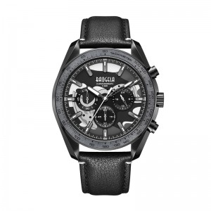 BAOGELA NOU Men de Lux Sport Quartz Cronograf Masculin Calendar Japonia mișcare 50Bar Top Brand Clock din piele autentică Piele de mână 22804