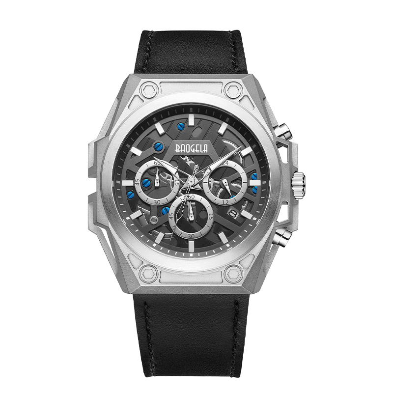 Ceasuri de lux din oțel inoxidabil Baogela Bărbați de lux Brand Sport Sport din piele curea de mână Cronograf Itepfroof Quartz Watch 22605